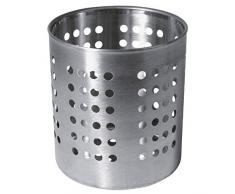 Equinox Porta Cubiertos, Acero Inoxidable, Gris, 11.7x14.2x11.7 cm