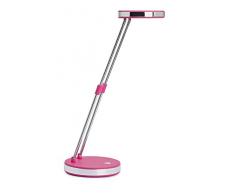 Lámpara de mesa LED Maulpuck A, lámpara de escritorio con luz blanca diurna y brazo telescópico de metal extensible, metal plástico, rosa, 13 x 13 x 37 cm