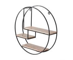 Madeleine Home Marly - Estantería de Pared Redonda Flotante, Madera, 50 x 50 x 12