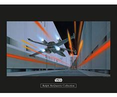 Komar Wandbild Von Wars Classic RMQ Death Star Trench | Kinderzimmer, Jugendzimmer, Dekoration, Kunstdruck | ohne Rahmen | WB134-40x30 fotomural, carbÃ³n