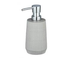 Wenko 23763100 Ohrid, dispensador de jabón de polirresina, 10 x 16,5 x 7 cm, Color Gris