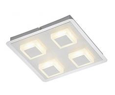 Briloner Leuchten Lámpara led para techo, 5 W, plateado, 4 unidades