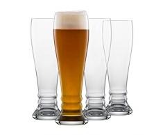 Schott Zwiesel Bavaria Beer Basic 130004 - Juego de vasos de cerveza de trigo, 4 unidades, cristal de 0,5 l, medidas: 8,4 x 8,4 x 25,2 cm, color cristal, 0,5 l