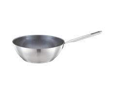Fiskars SartÃ©n wok, Ã 28 cm / 4,5 L, Con revestimiento, Apta para todas las placas de cocciÃ³n, Acero inoxidable reciclado, All Steel, Plateado, 1064747