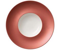 Villeroy & Boch Manufacture Glow Plato hondo, 29 cm, Porcelana Premium, Bicolor,Cobre