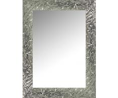 Lienzos Levante Espejo de Pared para baño o recibidor, Madera, Plata, 118 x 78 cm.