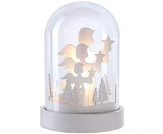 WeRChristmas - Figura Decorativa de ángel con cúpula navideña, 18 cm, Multicolor