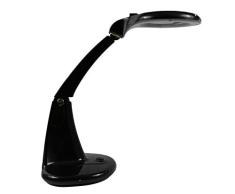 UNILUX 400110245 - Lámpara LED para escritorio (3 dioptrÃas, lente de lupa de 1,75 aumentos y lente de 12 dioptrÃas con 7 aumentos, clase energética A+), color negro