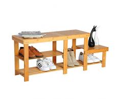 WOLTU SR0058 - Zapatero (bambú, 112 x 45,5 x 26 cm)