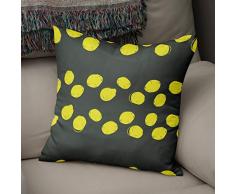 BonaMaison Fundas para CojÃ­nes, Amarillo neÃ³n y Humo Funda de Almohada Silla Oficina Cama Decorativa Moderna DecoraciÃ³n del Hogar HabitaciÃ³n, 43x43 Cm - DiseÃ±ado y Fabricado en TurquÃ­a