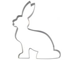 Staedter Sentado Conejo Cortador de Galletas, Plata, Acero Inoxidable, Plateado, 9.5 cm
