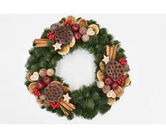 Corona de Adviento, Corona de Puerta, Pan de Jengibre, Corona Decorada, Corona de Adviento, Colgante de Navidad, decoración de Puerta, Corona de Abeto, Corona de 45 cm