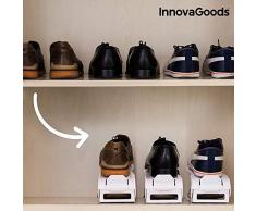 InnovaGoods Organizador de Zapatos Regulable Shoe Rack (6 Pares), Blanco, Unitalla