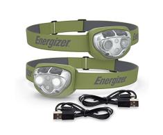 Energizer Linterna Frontal, Linterna Frontal Recargable Vision Ultra Hd Con 400 LÃºmenes, Resistencia Al Agua Ipx4, Pila Recargable, Cable De Carga Usb Incluido