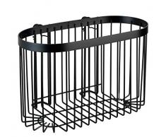 Wenko 23878100 Classic Plus Black - Estante de Pared para baño (26,5 x 16,5 x 14,5 cm, Acero Inoxidable), Color Negro