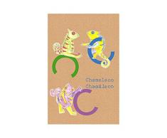 Komar Wandbild Von ABC Animal C | Poster, Bild, Wohnzimmer, Schlafzimmer, Dekoration, Kunstdruck | ohne Rahmen | P036C-50x70 fotomural, carbÃ³n