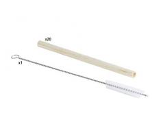 Cosy & Trendy 7910986 - Juego de 20 pajitas Eco+ 1 cepillo de bambÃº, 0,8 x 15 cm