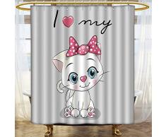 Amapark Cortina de Ducha de Tela para niños, poliéster, Color 7, 72 x 92 Pulgadas