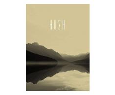 Komar Wandbild Von Word Lake Hush Sand | Poster, Bild, Wohnzimmer, Schlafzimmer, Dekoration, Kunstdruck | ohne Rahmen | P088B-30x40 fotomural, Gelb, Grau, Schwarz