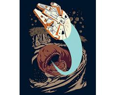 Komar Wandbild Von Star Wars Classic Vector Asteroid Worm | Kinderzimmer, Jugendzimmer, Dekoration, Kunstdruck | ohne Rahmen | WB107-40x50 fotomural, carbÃ³n