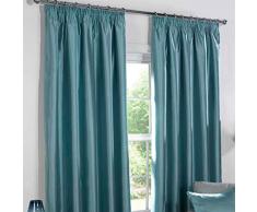 Just Contempo Cortinas Plisadas con Efecto Blackout, JC ®, Modernas, Totalmente Forradas, Color Plateado, 117 x 137 cm, Tela, Azul Pastel, 66 x 72 Inches