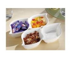 Esmeyer 302 – 071 Juego de Cuencos 4 Piezas Jolie de tamaño: Cada Uno Aproximadamente 16 x 10 x 4 cm, en Caja de Regalo, Porcelana, Color Blanco