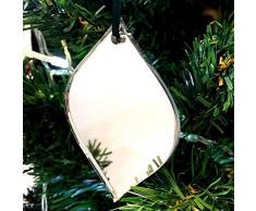 Super Cool Creations Diamond Bauble - Adornos para árbol de Navidad (espejados, 10 Unidades)
