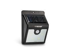 Velamp Dory Pared energÃ­a Solar, con Sensor de Movimiento, IP44 a Prueba de Agua, 40 lÃºmenes, 2 Modos de luz. para jardÃ­n, Patio, balcÃ³n, terraza, Negro