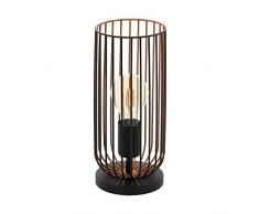 EGLO ROCCAMENA Lámpara de mesa, 60 W, Negro, cobre