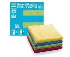 e-cloth Paquete de 4 paÃ±os de Microfibra lÃ­deres en el Mundo, Dos Veces mÃ¡s duraderos Que la Competencia, 1 aÃ±o de Promesa, Ideal para Cocina, encimeras, fregaderos y baÃ±os