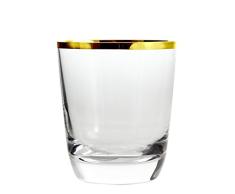 Cristal de Sèvres Margot Or Set de Vasos Whisky, Cristal, Oro, 9x9x10 cm, 2 Unidades