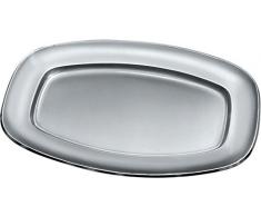 Alessi Bandeja de Servir de 52 cm, Acero Inoxidable, Plata, 5.5 x 36 x 13.5 cm