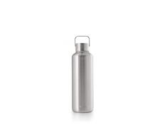 EQUA Botella de agua aislada sin tiempo, doble pared, acero inoxidable, 24 horas de frÃo o caliente hasta 12 horas, sin BPA, a prueba de fugas, duradera, multifuncional (acero 600 ml)