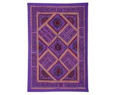Apliques de pared Decoración del hogar Espejo Patchwork Purple Pared Tapiz Colgante