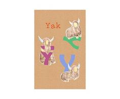 Komar Wandbild Von ABC Animal Y | Poster, Bild, Wohnzimmer, Schlafzimmer, Dekoration, Kunstdruck | ohne Rahmen | P036Y-50x70 fotomural, carbÃ³n