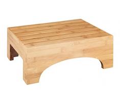 Wenko Taburete de Bambú, para el Baño o la Cocina, Taburete para Plantas, 40 x 15 x 30 cm, Natural