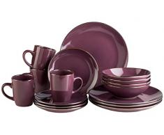 MÃSER Vajilla de gres METALLIC RIM Lila