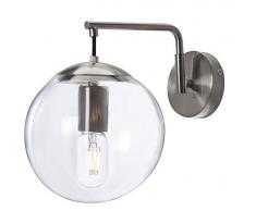 Aplique Globus de aluminio cepillado