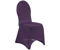 RCZ Decor 4279us - Funda para Silla de Banquete de Elastano, Berenjena/Ciruela, 1 Pieza