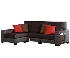 Zebra Textil Beret Protector de Sofa, Tela, Marron, Chaise Longue 235 cm. Izquierda