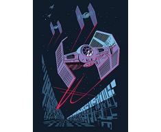 Komar Wandbild Von Star Wars Classic Vector Tie-Fighter | Kinderzimmer, Jugendzimmer, Dekoration, Kunstdruck | ohne Rahmen | WB110-50x70 fotomural, carbÃ³n