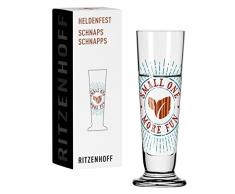 RITZENHOFF 1061012 - Vaso de chupito (40 ml, serie Heldenfest, diseño nº 12, pequeño, más divertido, redondo, fabricado en Alemania