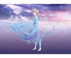 Komar Disney Wandbild Von Frozen Elsa The North Calls | Kinderzimmer, Babyzimmer, Dekoration, Kunstdruck | ohne Rahmen | WB073-70x50 fotomural, carbÃ³n