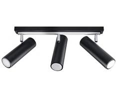 Sollux Lighting - Lámpara LED, acero, color negro, 18 x 45 x 20