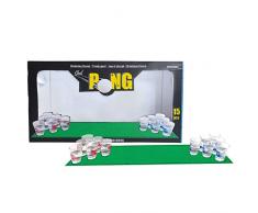 amscan Drinking Game Shot Pong con 1 Mate y 12 Vasos y 2 Bolas de plástico, Multicolor, Talla única