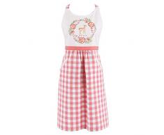 Clayre & Eef SWD41A Sweet Deer - Delantal de Cocina para Mujer (100% algodón, 70 x 85 cm), diseño de Ciervo, Color Rosa