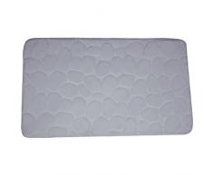 MSV Alfombra de BaÃ±o de Espuma, DiseÃ±o Piedras, PVC, Gris, 50x18x18 cm