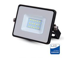 V-TAC VT-10 Foco led (10 W, IP65, 3000 K, luz blanca cÃ¡lida, 800 lÃºmenes), 10W