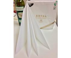 PAPSTAR 11622 Royal Collection - Juego de 50 servilletas (Pliegue 1/4, 40 x 40 cm), Color Blanco