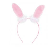 amscan 15 x 12,7 cm Conejo de Peluche con Orejas Accessory, Rosa